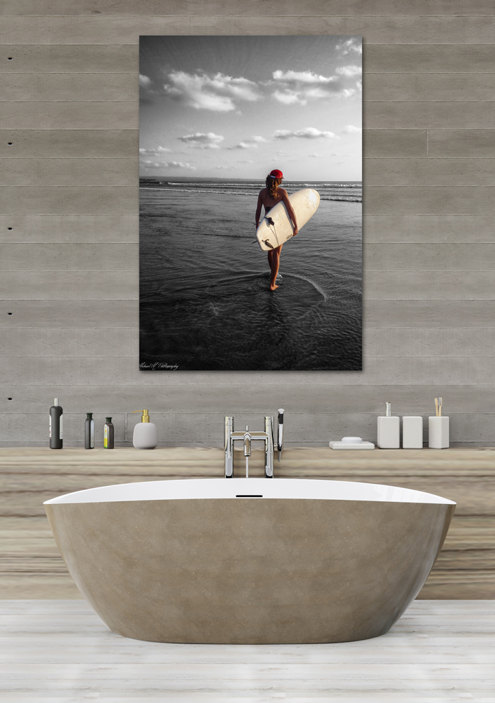 Print Canva to buy - Indonesia with a surfer girl print canva buy indonesia surfer girl