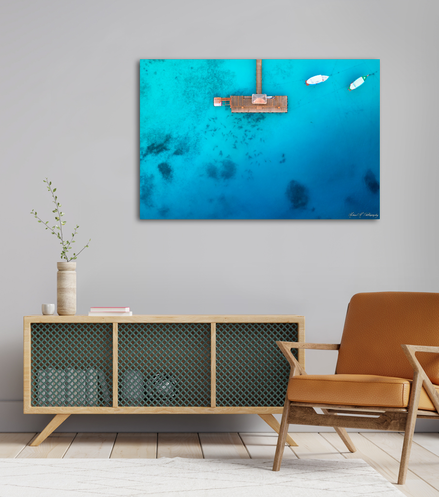 Print Canva to buy - Maldives with sharks print canva buy maldives sharks