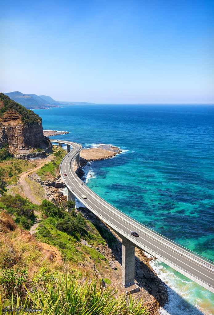 Australia - Scenic off-shore Sea Cliff Bridge australia scenic off shore sea cliff bridge in lawrence hargrave drive